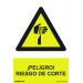 Normaluz RD30066 - Señal ¡Peligro! Riesgo De Corte PVC Glasspack 0,7 mm 21x30 cm