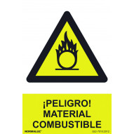 SeÑal 210x300mm Pvc Peligro Material Combustible Rd30072
