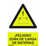 SeÑal 210x300mm Pvc Peligro, Zona Cargas BaterÍas Rd30075