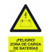 Normaluz RD30075 - Señal ¡Peligro! Zona De Carga De Baterías PVC Glasspack 0,7 mm 21x30 cm con CTE, RIPCI