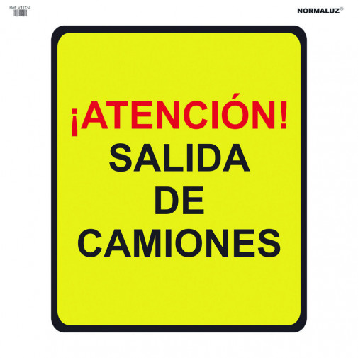 SeÑal Vial 700x700mm Bolsa Textil Salida De Camiones V11134