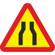 SeÑal Vial 700x700mm Metalica Estrechamiento Calzada V11009