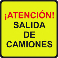 SeÑal Vial 500x500mm Metalica Salida De Camiones V10034