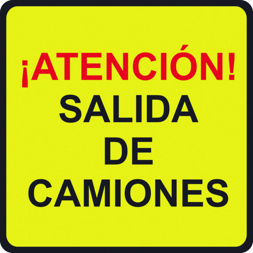 SeÑal Vial 500x500mm Metalica Salida De Camiones V10034