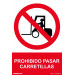RD40005 - Señal Prohibido Pasar Carretillas PVC Glasspack 0,7mm 21x30 cm con CTE, RIPCI Nueva Legislación
