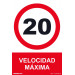 Normaluz RD40059 - Señal Velocidad Máxima 20 PVC Glasspack 0,7 mm 21x30 cm con CTE, RIPCI