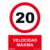 SeÑal 210x300mm Pvc Velocidad MÁxima 20 Rd40059