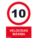 Normaluz RD40077 - Señal Velocidad Máxima 10 PVC Glasspack 0,7 mm 21x30 cm con CTE, RIPCI