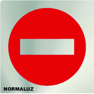 SeÑal 120x120mm Inox Adh Prohibido El Paso Rd727025