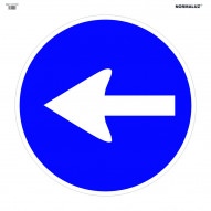 SeÑal Vial Bolsa Textil 700x700mm Sentido Oblig Izda V11133