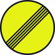 SeÑal Vial 700x700mm Metalica Fin De Prohibiciones V10021