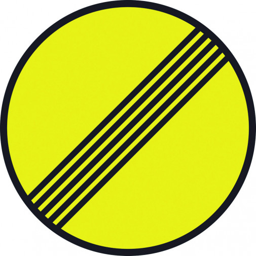 SeÑal Vial 700x700mm Metalica Fin De Prohibiciones V10021