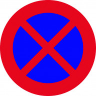 SeÑal Vial 700x700mm Metalica Prohib Parar/estacionar V10022