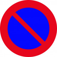 SeÑal Vial 700x700mm Metalica Prohibido Estacionar V10041