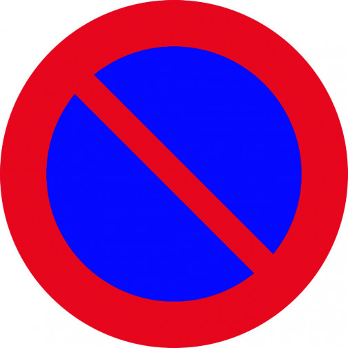 SeÑal Vial 700x700mm Metalica Prohibido Estacionar V10041