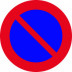 SeÑal Vial 700x700mm Metalica Prohibido Estacionar V10041
