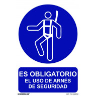 SeÑal 210x300mm Pvc Uso Obligatorio  ArnÉs Seguridad Rd20001