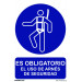 Señal 210x300mm Pvc Uso Obligatorio  Arnés Seguridad Rd20001