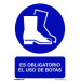 Señal 210x300mm Pvc Uso Obligatorio  Botas Rd20005