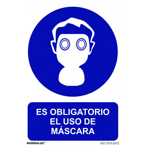 SeÑal 210x300mm Pvc Uso Obligatorio  MÁscara Rd20007