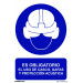 Señal 210x300mm Pvc Obligatorio Casco, Gafas  Acúst. Rd20013