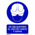 SeÑal 210x300mm Pvc Uso Obligatorio  Casco Y Gafas Rd20014