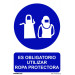 Normaluz RD20023 - Señal Es Obligatorio Utilizar Ropa Protectora PVC Glasspack 0,7mm 21x30 cm con CTE, RIPCI