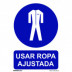 SeÑal 210x300mm Pvc Uso Obligatorio  Ropa Ajustada Rd20025