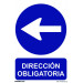 Normaluz RD20030 - Señal Dirección Obligatoria izquierda PVC Glasspack 0,7mm 21x30 cm