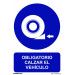 Normaluz RD20049 - Señal Obligatorio Calzar El Vehículo PVC Glasspack 0,7mm 21x30 cm con CTE, RIPCI
