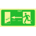 Señal 320x160mm Pvc Lumi  Evacuación Bajada Izquierd Rd11141