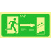 Señal 320x160mm Pvc Lumi  Evacuación Subida Derecha Rd11150