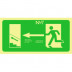 SeÑal 320x160mm Pvc Lumi  EvacuaciÓn Subida Izquierd Rd11151