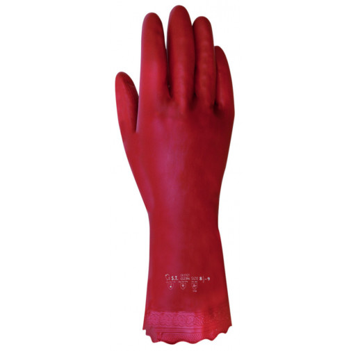 Guante  Pvc Flocado Vindico 100 8 G23n/8