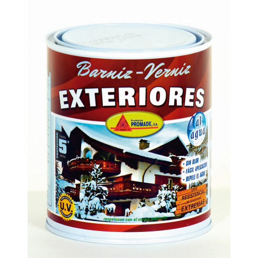 Barniz Madera Exteriores Al Agua Bril 750 Ml Aeba104 Promade