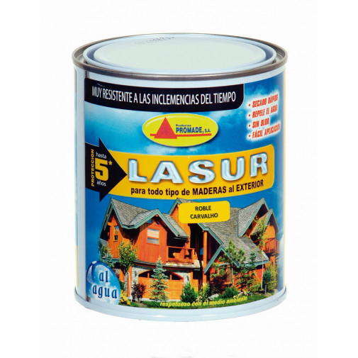 Lasur Madera Exterior Al Agua 750 Ml Roble Asur204 Promade