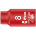 WERA-05004952001-8790 B VDE 8,0 - Llave de vaso VDE, aislada, con arrastre de 3/8"