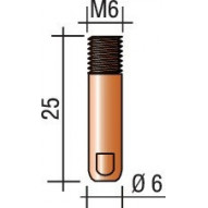 Boquilla De Contacto DiÁm. Cable 1 Mm M 6 Longitud 25 Mm E-c