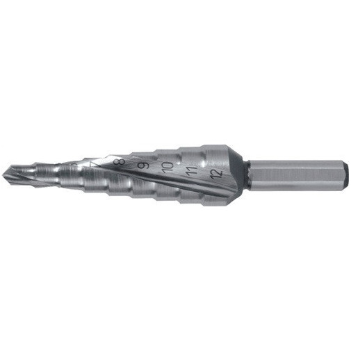 Broca Escalonada Área De PerforaciÓn 4-12 Mm Hss Acanalado E