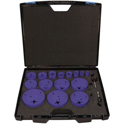 Juego De Sierras De Corona 17 Uds. 19-114 Mm Profundidad De