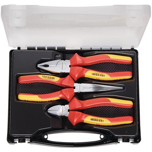 Juego De Alicates Contenido 3 Uds. Vde Cromado MaletÍn De Pl