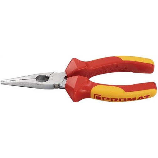 Alicate De Boca Plana Semirredonda Longitud 160 Mm Manguitos