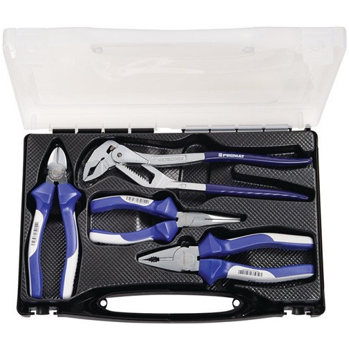 Juego De Alicates Contenido 4 Uds. Cromado MaletÍn De PlÁsti