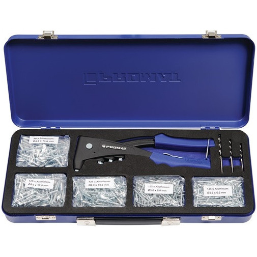 Surtido De Remaches 604 Uds. Tenaza 50003147 Y Remaches Alum