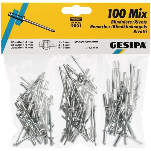 Surtido De Remaches 100 Uds. Gesipa