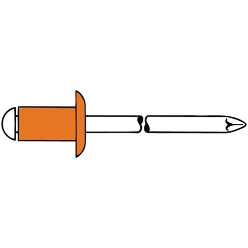 Remache VÁstago De Mandril D X L 4 X 6 Mm Cobre/bronce 50ud