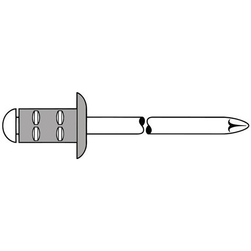 Remache Polygrip VÁstago De Mandril D X L 3,2x8mm Alu 100ud