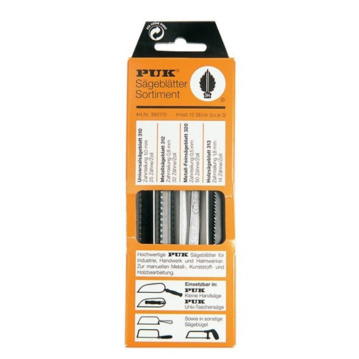 Surtido De Hojas De Sierra 390170 12 Uds. Universal, Metal,