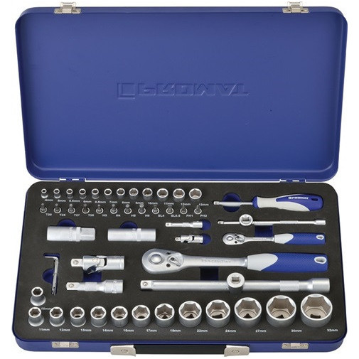 Juego De Llaves De Vaso 55 Uds. 1/4 + 1/2 Pulg. Anchos De Ll