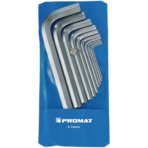 Juego De Llaves Acodadas 10 Uds. Bolsa De PlÁstico Ancho De